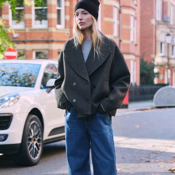 Zara Jackets & Blazers - Zara double breasted Peacoat